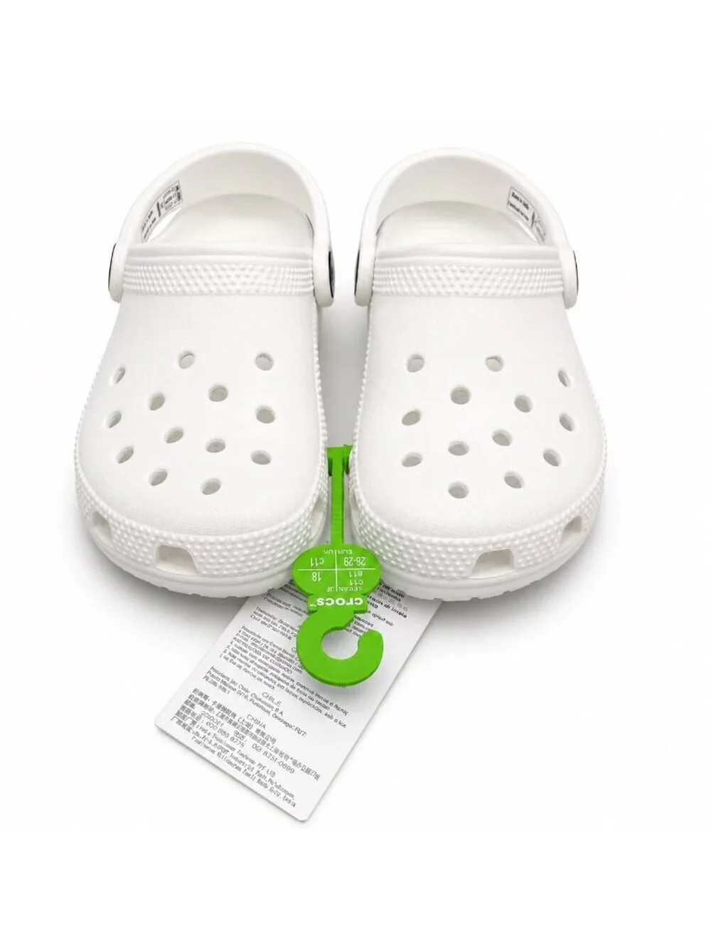 Crocs Classic Clog White Kids C11 Slip On Lightweight Comfort Sandals